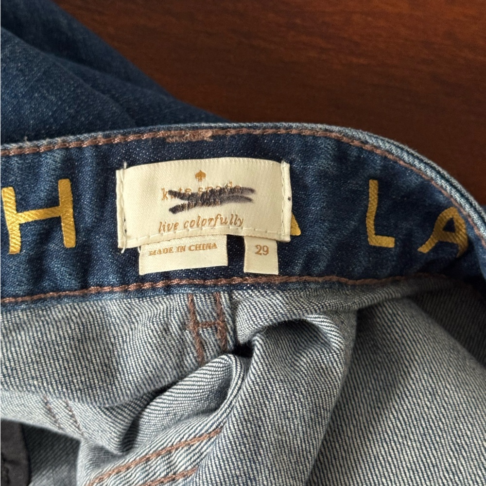 Kate Spade Broome St Ditsy Floral Embroidered Raw Hi Rise Cropped Jeans Sz 29 - Picture 16 of 16